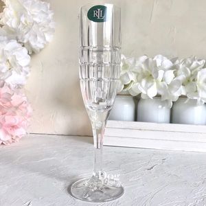 Ralph Lauren Cocktail Party Flute Champagne Crystal Tall Glass
